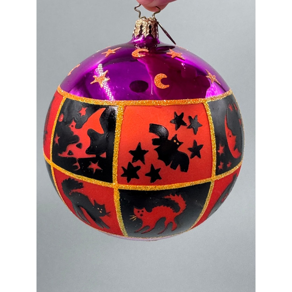 Christopher Radko Halloween October's Eve Glass Halloween Ball Oranament Bulb